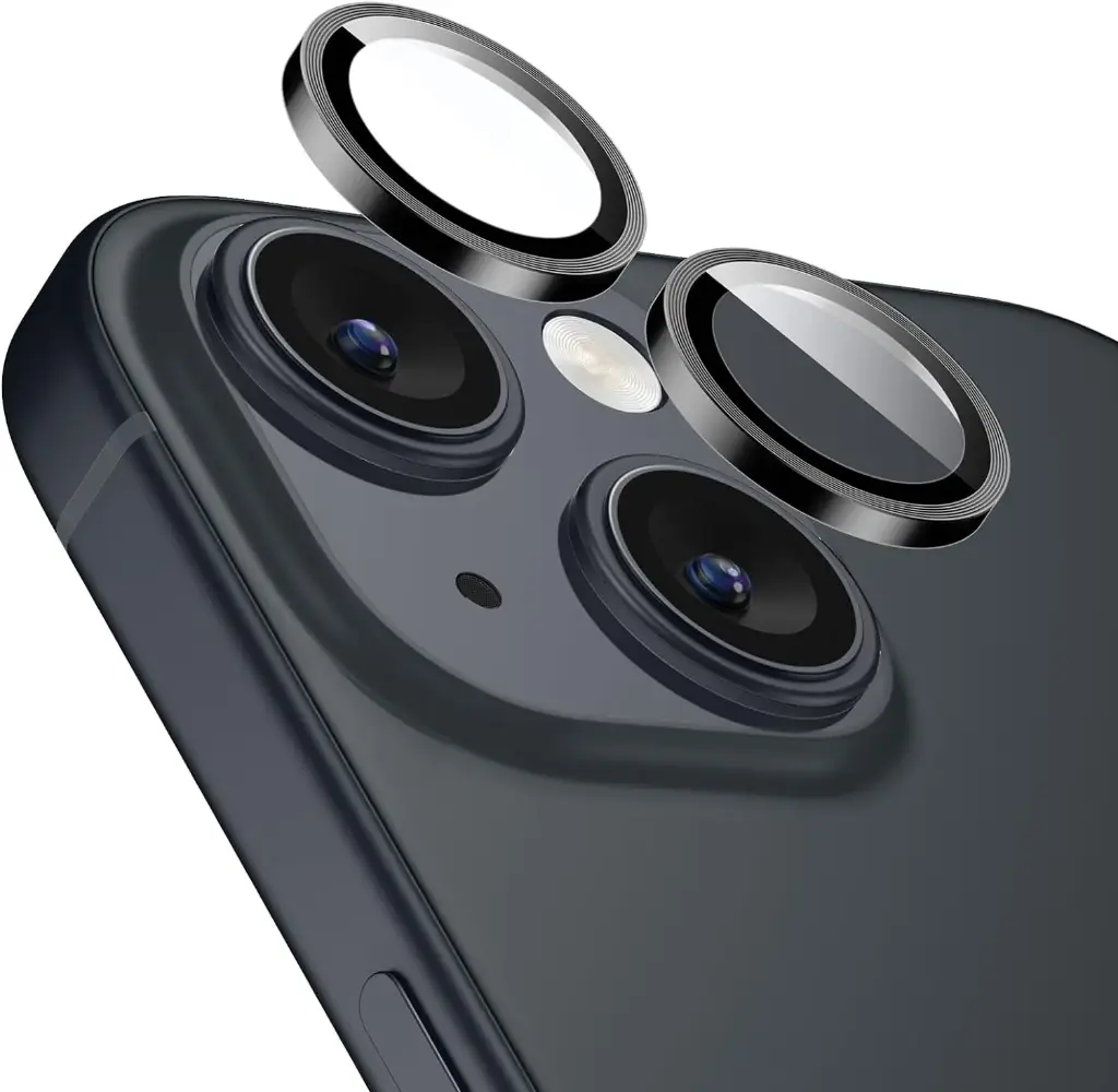 ESR Camera Lens Protector for iPhone 15/15 Plus/14/14 Plus, Ultra-tough HD Individual Lens Protectors, Scratch Resistant, Ultra-thin Tempered Glass, Armorite Series, 1 Pack, Clear
