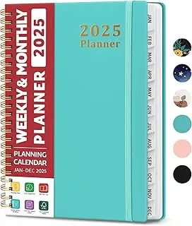 2025 Planner - Weekly and Monthly Planner Spiral Bound, January 2025 - December 2025, Hardcover 2025 Calendar