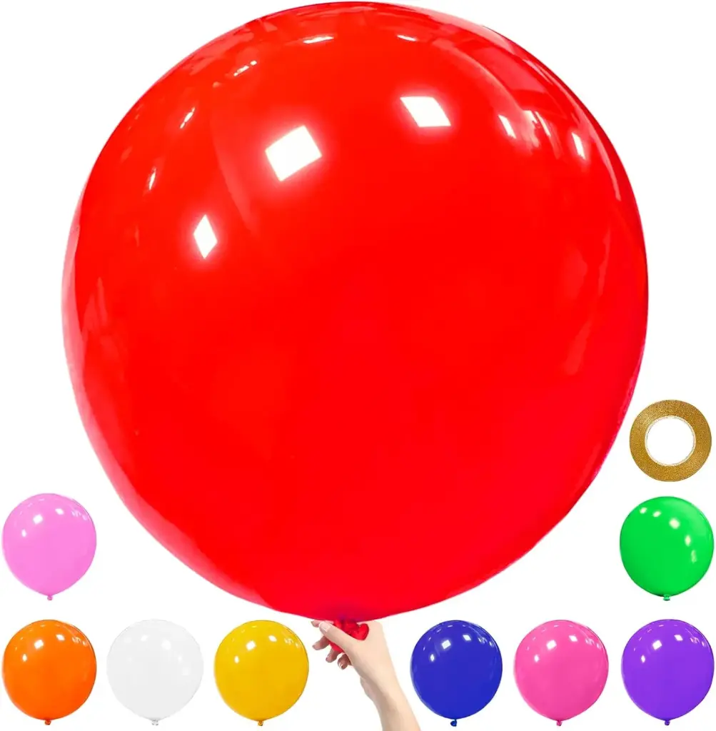 9Pcs Big 36 Inch Balloons, assroted giant balloons, Latex Balloons, Large Balloons for Birthday Wedding Party Decorations. 