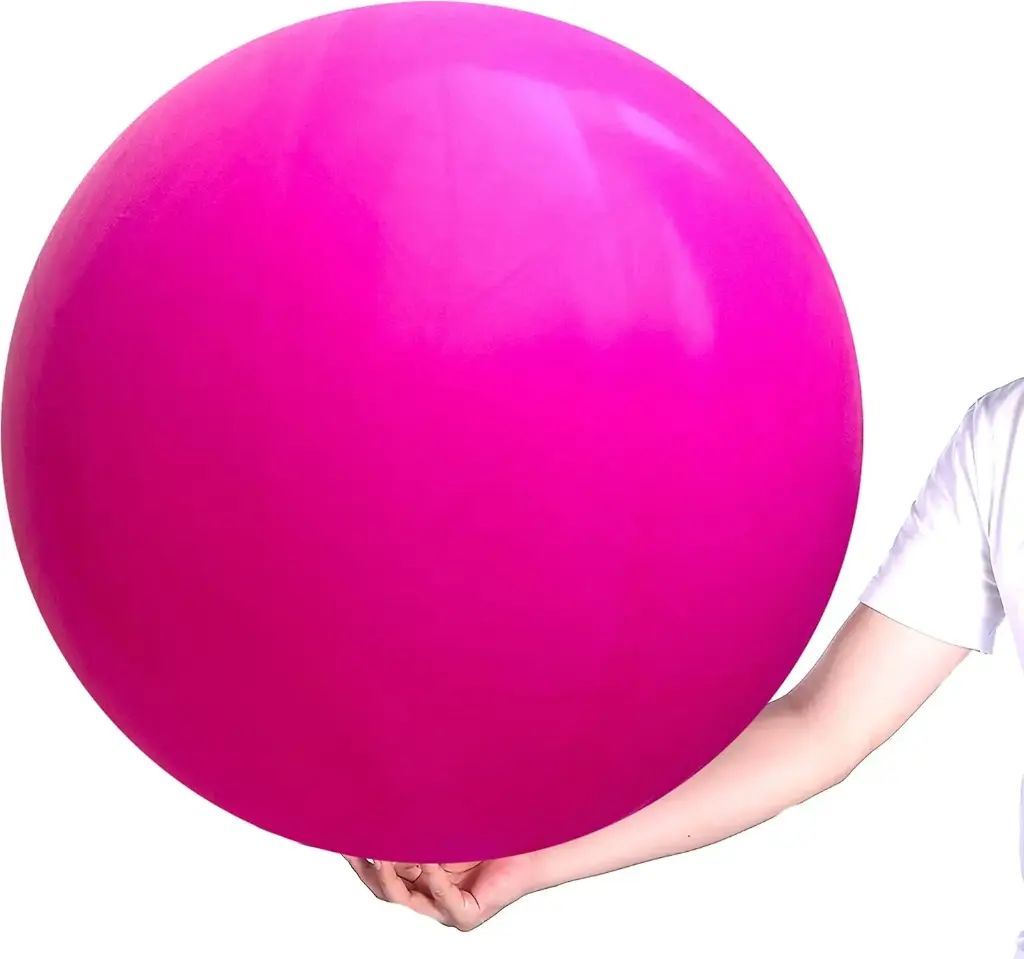 4 Pack Large Hot Pink Balloons 36 inch Latex Balloons Giant Hot Pink Balloons Extra Large Round Balloons Big Hot Pink Jumbo Balloons for Birthday Party Arch Garland (Magenta) 