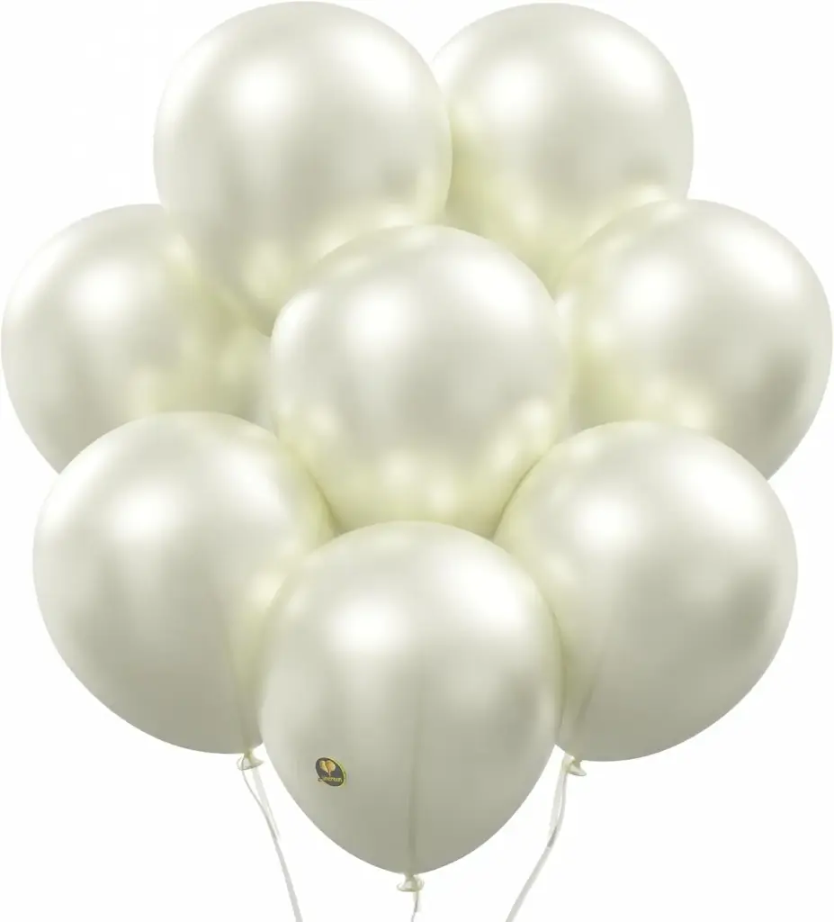 AFTERLOON® Biodegradable Balloons 24 pcs Pearlized White 12 Inch Pearl Color, Pearlescent Thickened Extra Strong Latex Helium Float, Colorful Bulk Color ballon Globos Para Decoration De Fiestas Kids 