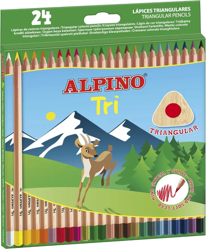 Alpino Tri - 24 Colored Pencils Triangular Shape 