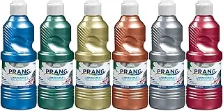 Washable Tempera Paint, Assorted Metallic Colors, 16 Oz., 6 Count