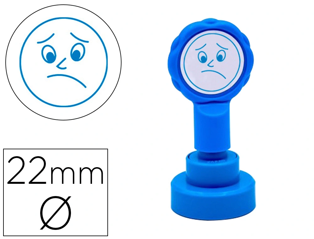 [OSKU-0296] Artline stamp disgust emoticon blue color 22 mm diameter Segell artline disgust emoticon blau color 22 mm diameter