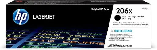 [COSKU-00351] HP 206X Black High-yield Toner Cartridge | Works with HP Color LaserJet Pro M255, HP Color LaserJet Pro MFP M282, M283 Series | W2110X, Pack of 1, Black