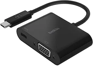 [COSKU-00384] Belkin USB-C to VGA Adapter + Charge (Supports HD 1080p Video Resolution, 60W Passthrough Power for Connected Devices) MacBook Pro VGA Adapter