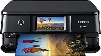 [COSKU-00874] Epson Expression Photo XP-8700 Wireless All-in-One Printer with Built-in Scanner and Copier and 4.3" Color Touchscreen, Black