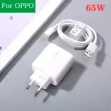 Original 65W Supervooc 2.0 Fast Charger EU For OPPO Find X2 X5 X3Pro Reno5 4 7 8Pro Ace2 R17 Realme X50Pro GT2 Neo2 Type-C Cable 