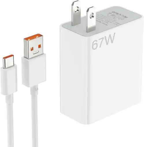 For Xiaomi Charger 67W Mi Turbo Fast Wall Charger for Xiaomi 15 14 13 12 14t 13t 12t 12s Pro Lite Redmi Note K60 K50 11 11s 12 Pro Plus Poco X6 F5 X5 F4 X4 Gt Black Shark Mix Fold 2 3 3ft Type C Cable