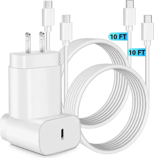 Samsung Super Fast Charger,Samsung Charger Fast Charging Block,2Pack 25W Samsung USB C Wall Charger,10FT Quick USBC Cable for Samsung Galaxy S25...