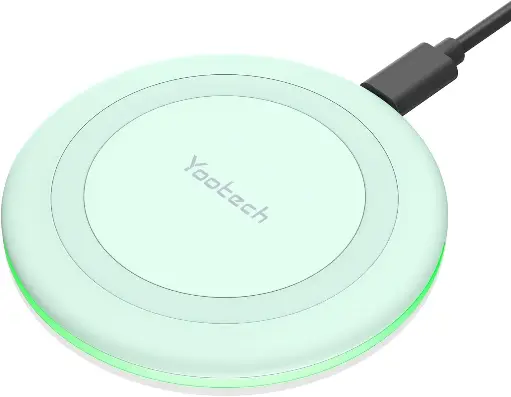 Yootech Wireless Charger,10W Max Fast Wireless Charging Pad Compatible with iPhone 16e/16/16 Plus/16 Pro Max/15/14/13/SE 2022/12/11/X/8,Samsung Galaxy S22/S21/S20,for AirPods Pro 2(No AC Adapter)