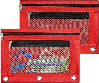 [SCSKU-0733] Plumier escolar antartik doble cremallera color vermell 28 peces