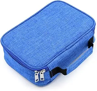 [SCSKU-0790] BTSKY® High Capacity Zipper Pens Pencil Case- Multi-Functional Stationery Pencil Pouch 72 Slots Colored Pencil Case Portable Pencil Bags With 2 Removable Sleeves(Blue) 
