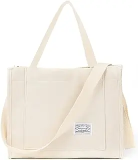 [SCSKU-0812] Valleycomfy Tote Bag for Women Corduroy Crossbody Tote Bag Purse Women Travel Shoulder Bags Work Handbags Everyday Hobo Bag 