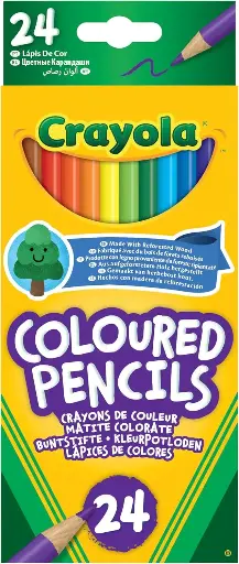 [SCSKU-0862] CRAYOLA Colouring Pencils - Assorted Colours (Pack of 24) | A Must-Have for All Kids Arts & Crafts Sets | Ideal for Kids Aged 3+ 