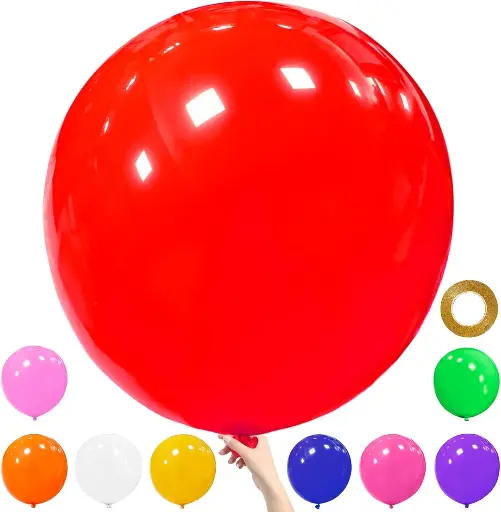 [SCSKU-0915] 9Pcs Big 36 Inch Balloons, assroted giant balloons, Latex Balloons, Large Balloons for Birthday Wedding Party Decorations. 