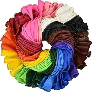 [SCSKU-0917] 12" Extra Thick Party Balloons, 100 Pack Premium Quality Latex Balloons Assorted Colors, 15 Bright Rainbow Colors Balloons for Wedding Birthday Graduation Anniversary Party Event Decoration 