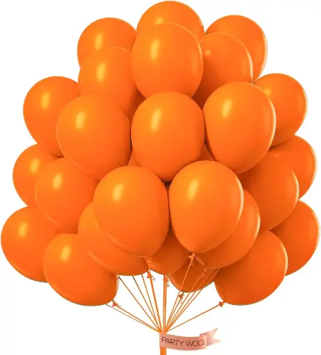 [SCSKU-0925] PartyWoo Orange Balloons 100 pcs 10 Inch Fall Balloons for Thanksgiving Halloween Little Cutie Wedding Baby Shower Birthday Graduation Party Decorations Orange-Y9 