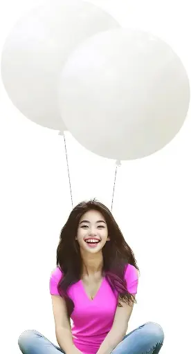 [SCSKU-0935] IN-JOOYAA 10Pcs 24 Inch Balloons White Giant Round Balloons Large Balloons For Wedding Baby Shower Birthday Party Decorations 