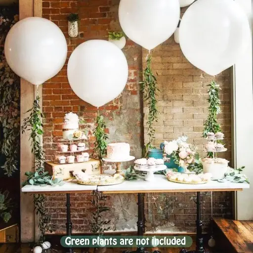 [SCSKU-0948] 15pcs Latex Big Balloons 24 Inch White Large Balloons Giant Heavy Duty Balloons for Wedding Baby Shower Birthday Party New Year's Day Decorations 