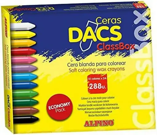 [SCSKU-1065] Llapis cera alpí plasti caixa de 12 unitats colors assortits