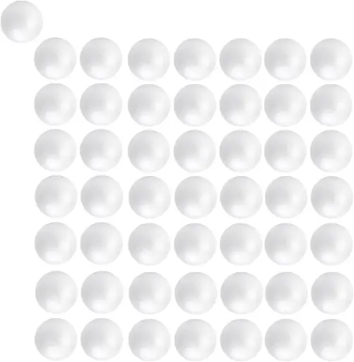 [SCSKU-1389] Crafjie Craft Foam Balls 50-Pack 1.5 Inches in Diamete, Smooth and Durable Foam Balls, for DIY Crafting and Decoration, White 